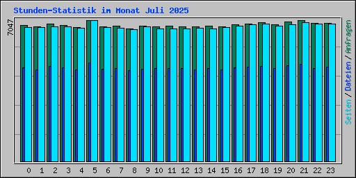 Stunden-Statistik im Monat Juli 2025